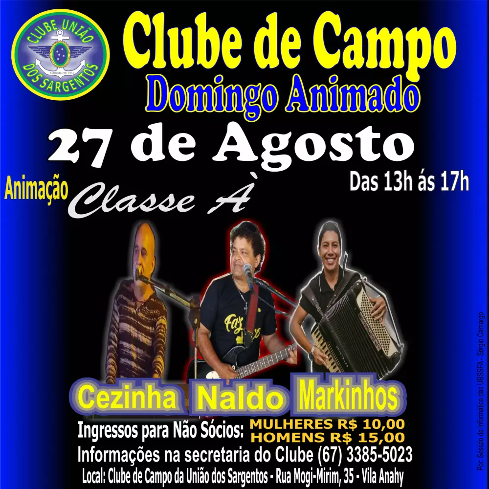 Domingo Animado no Clube de Campo 27/08/2023